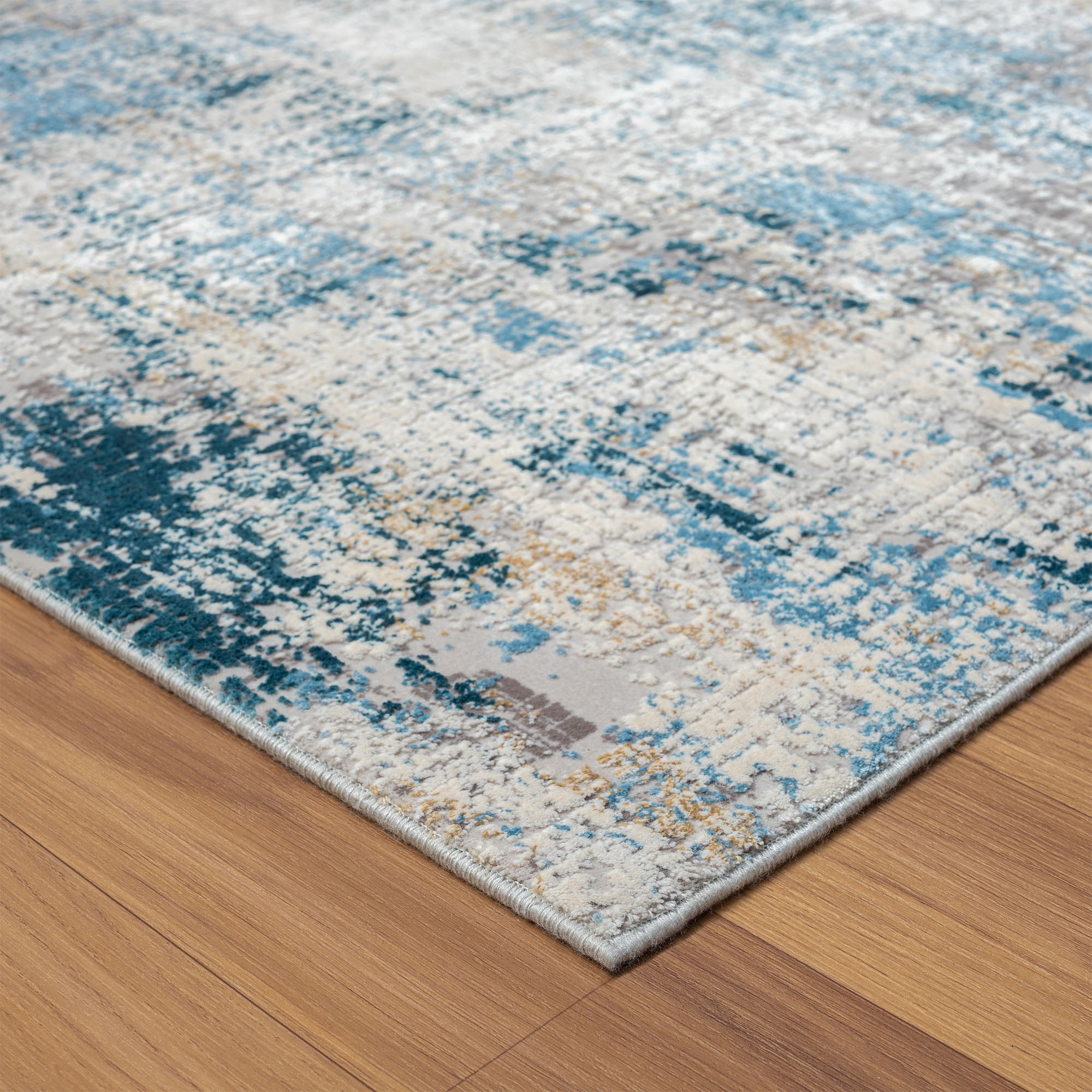 Ox Bay Dallas 2' x 3' Gray/Blue Abstract Premium Ultra-Soft Indoor Area Rug