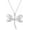 Silver, variant on 18K Gold Plated Stainless Steel Dragonfly Charms Necklace for Women - Exquisite Animal Insect Choker for Holiday, Cocktail Party, School & Class - Stylish Dragonfly Jewelry