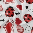 thumbnail image 3 of SKYSONIC Valentine Ladybugs Hearts Round Tablecloth 60inch with Lace Indoor Wrinkle Free, Spring Animala Cute Red Circular Table Cover Washable Farmhouse Tabletop for Kitchen Dining Decor, 3 of 7