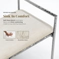 thumbnail image 4 of Furniture of America Zayen Modern Stainless Steel Upholstered Bench, Chrome, 4 of 12