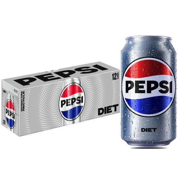 Diet Pepsi Cola Soda Pop, 12 fl oz, 12 Pack Cans