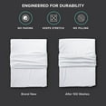 thumbnail image 6 of Bare Home Cooling Performance Jersey Knit Stretch Sheet Set, Moisture-Wicking & Breathable, 4-Way Stretch Bed Sheets, Envelope Pillowcases (Full, White), 6 of 10