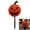 Single ball, variant on Halloween Pumpkin Topiary Stake Plastic Jack O Lantern Garden Stake Unlit Smiling Face Lawn Ornament for Outdoor Halloween Yard Display