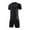 Black, variant on Boys Soccer Outfits Casual Crewneck Short Sleeve Athletic T-Shirt and Shorts Kids Training Tracksuit Clothes