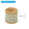 thumbnail image 2 of Unique Bargains 2.4' Wide 2.2 Yards Burlap Ribbon Lace Roll Wrapping Fabric Crafts Roll Light Green 2 Pack, 2 of 6