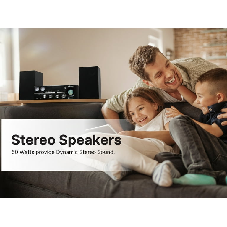 VICTOR Milwaukee 50 Watt Desktop Bluetooth Stereo System with CD