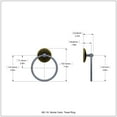 thumbnail image 2 of Monte Carlo Collection Towel Ring in Satin Brass, 2 of 2