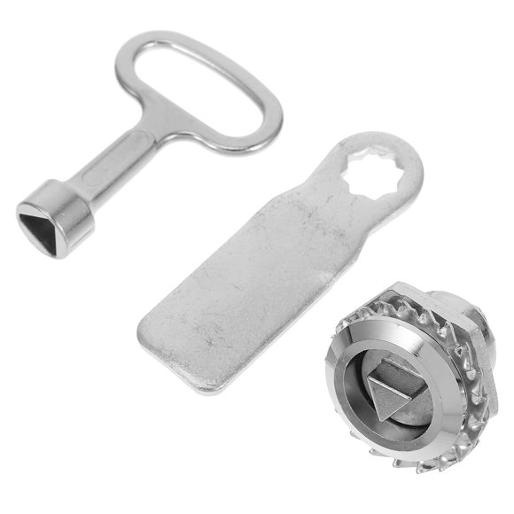 Cerradura de leva tubular Cerradura de gabinete con llave triangular para gabinetes de servicios públicos y cajas de seguridad contra incendios Incluye cerradura con llave para contenedores de basura