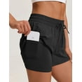 thumbnail image 3 of Pinspark High Rise Athletic Shorts for Women Quick Dry Gym Running Shorts Breathable Outdoor Workout Shorts with Soft Liner, 3 of 9