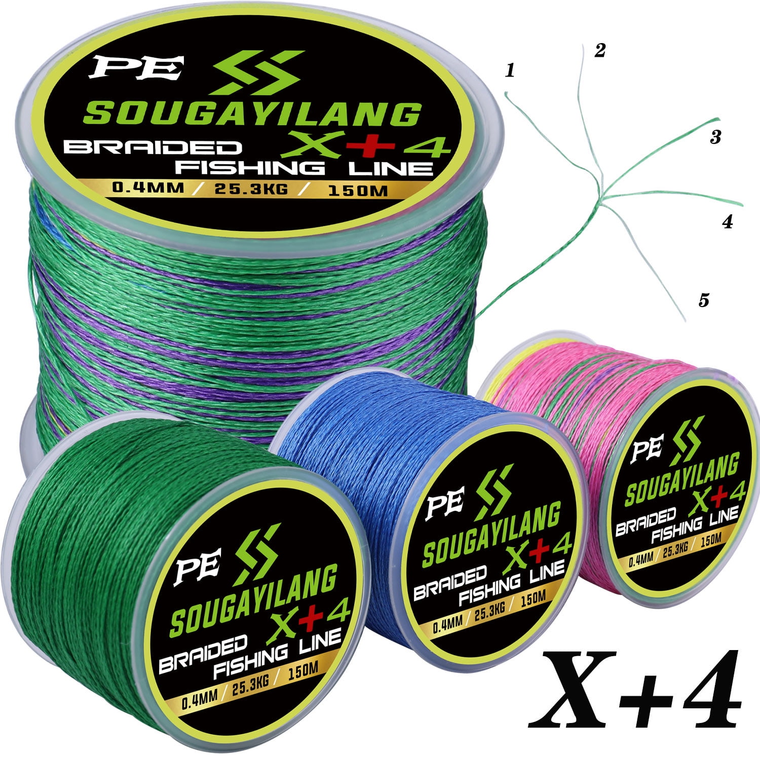 9 Color 8 Strand 100-1000M 12-300LB Super Strong PE Spectra Braided Fishing Line 