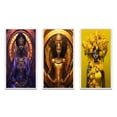 thumbnail image 2 of Designart "Regal African Queen in Purple" African American Woman Framed Wall Art Set Of 3 - Black Woman African American Frame Gallery Wall Set For Home Decor, 2 of 6