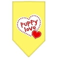 thumbnail image 2 of Puppy Love Screen Print Bandana Yellow Large, 2 of 2