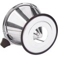 thumbnail image 5 of Permanent Paperless Stainless Steel Coffee Filter with Cleaning Brush Tube, Reusable Cone Coffee Dripper with Double Stainless Steel Mesh and Silicone Handle for 1-4 Cups, 5 of 5
