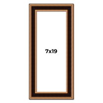 7x19 Frame Gold Brown Plein Air Vintage Solid Wood Picture Frame | 1.75 Inches Moulding Width |