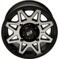 thumbnail image 2 of 4/110 Tintic Wheel 14x7 5.0 + 2.0 Machined/Black For Yamaha BIG BEAR 2x4 350 1996-1999, 2 of 5