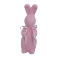 thumbnail image 1 of Figura de conejo de Pascua flocada, decorativa y creativa, adorno de conejo Rosa, 1 of 9