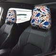 thumbnail image 2 of Kdxio Cute Sea Animals Pattern Print 2 Piece Car Head Rest Covers Set Auto Front/Rear Seats Headrest Cover Universal Fit Most Cars,Sedan, SUV, 2 of 9