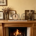 thumbnail image 4 of Reloj decorativo de mesa en metal y madera con diseños de "LOVE" y "HOME", mecanismo silencioso sin tic-tac, 30 x 12 x 6 cm para decoración de sala de estar, dormitorio y oficina., 4 of 6