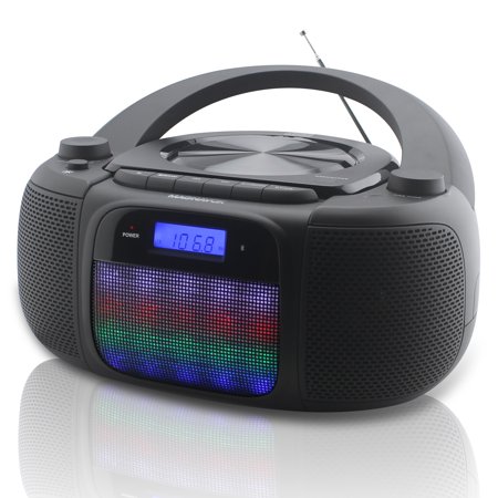 Magnavox MD6972 CD Boombox With Digital AM FM Radio Color Changing Lights And