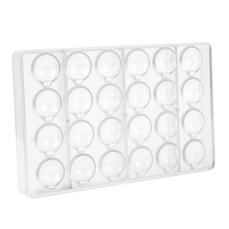 Greyas CM 3915 Louis Amado Clear Polycarbonate Chocolate Mold Candy Mould with 24 Christmas-Tree-Bubble Cavities, Each 36mm x 32mm x 16mm High