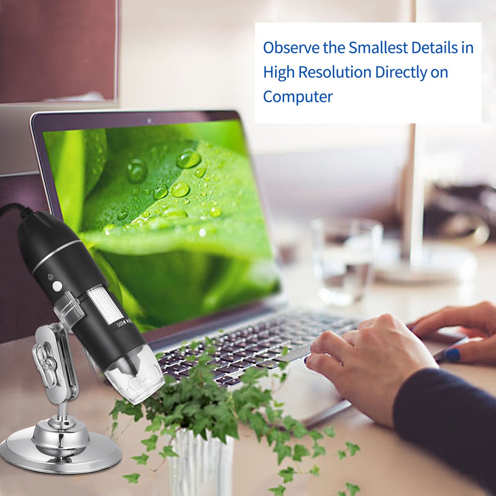 Aibecy USB Digital Zoom Microscope Magnifier with OTG Function 8LED