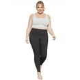 thumbnail image 2 of Stretch Is Comfort Women's Ribbed PS Full Length Leggings Navy Blue X-Large, 2 of 6