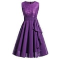 thumbnail image 1 of Gspmoly Robes pour Femmes, Robe d'Été pour Femmes Épaules Dénudées Col en V Vintage Robe de Soirée Unie Robes de Cocktail pour Femmes Offres du Jour, 1 of 4