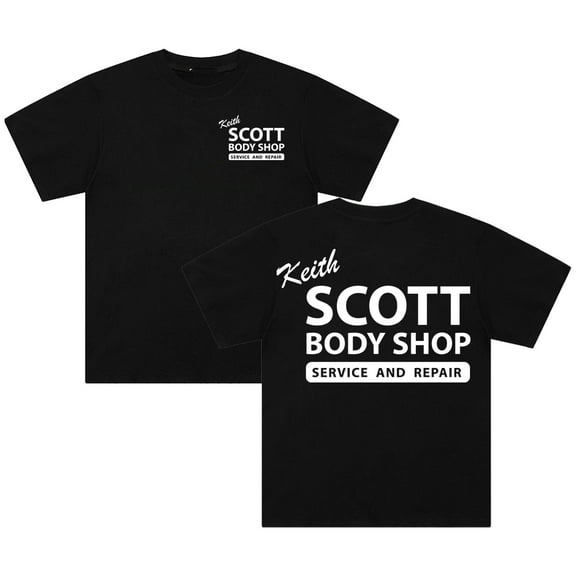 Merch Keith Scott Body Shop One Tree Hill T-shirt Crewneck Short Sleeve Streetwear Women Men Cotton Tee