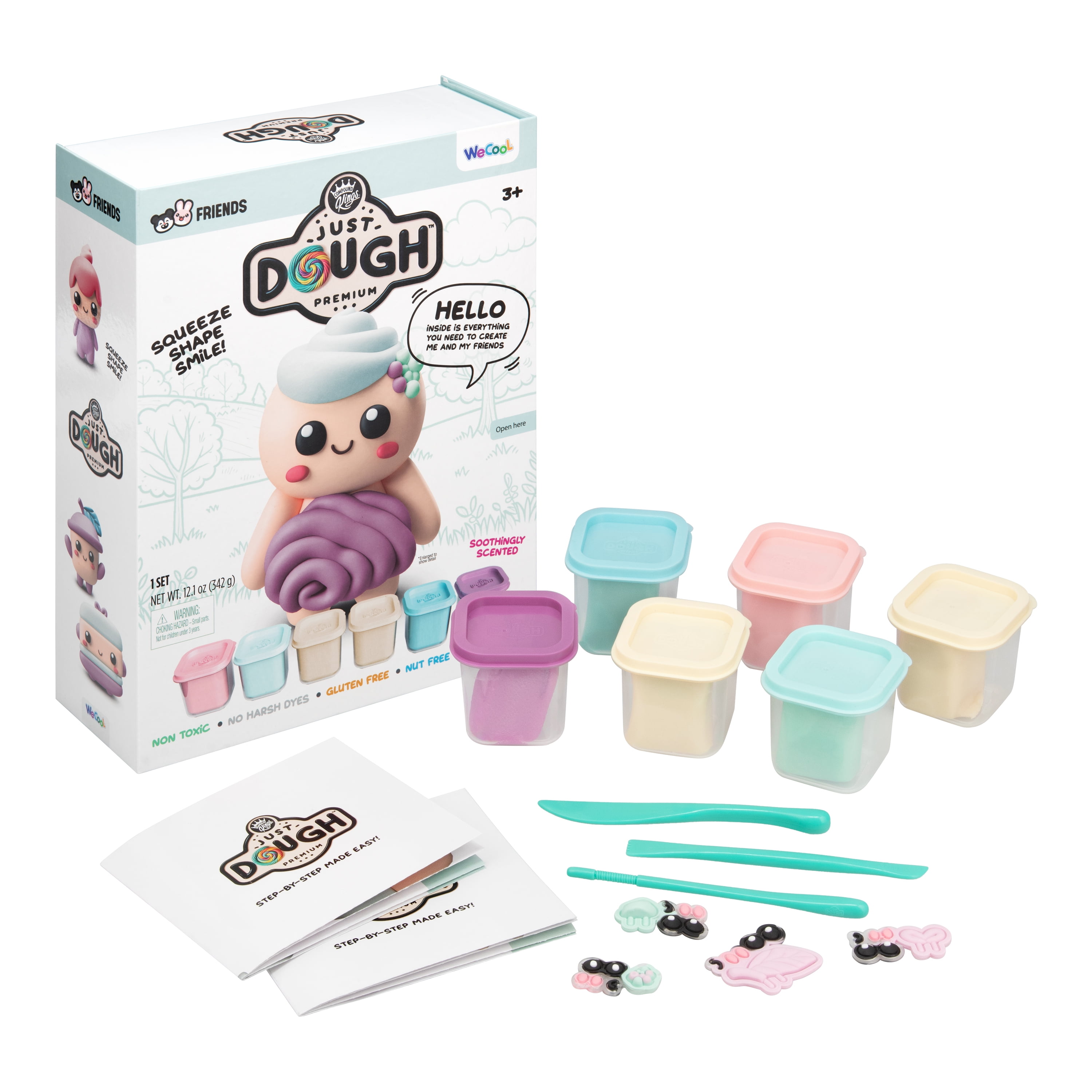 Compound Kings, Just Dough, Play Dough, Swirlz Character Pack, Multicolor, Children Ages 3 and up