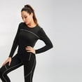 thumbnail image 5 of Women Sport T-shirts Long Sleeve Seamless Stretch Gym Tops Slim Comfort Fast Drying Fitness, 5 of 9