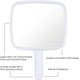 thumbnail image 4 of Manual Hairdressing Mirror for Professional Salons with Handle - Rectangular Hand Mirror - Barber Mirror - Dentist Mirror - Makeup Mirror - White, 4 of 5