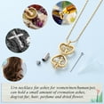 thumbnail image 5 of Cremation Jewelry Heart Urn Necklaces for Ashes for Women Flower Memorial Mini Keepsake Ashes Hollow Pendant, 5 of 5