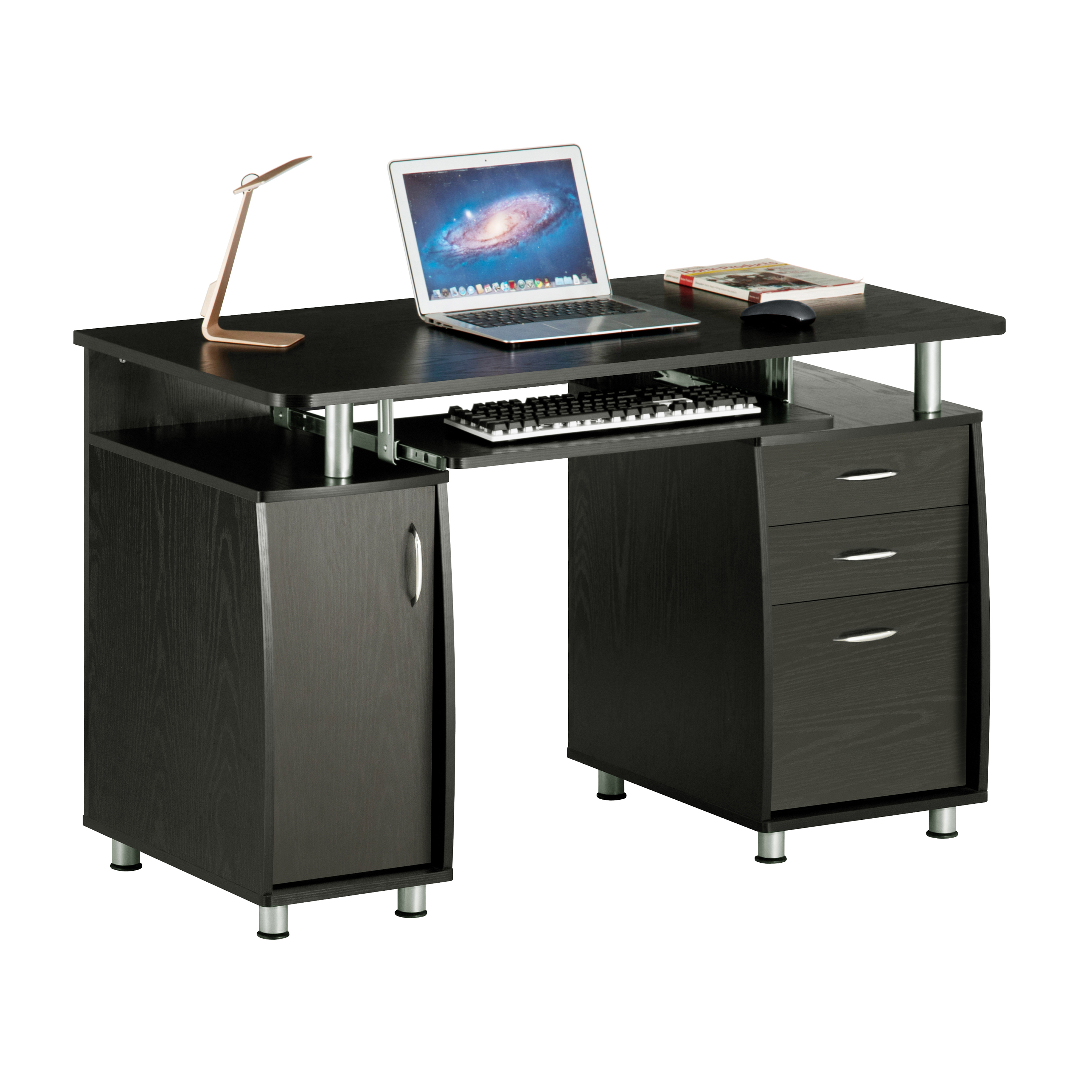 Techni Mobili Complete Adult Computer Workstation with Cabinet and Drawers, 30" H, Espresso - image 2 of 14