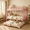 Pink, variant on ASINMAK Twin over Twin Triple Bunk Bed with Trundle for Kids/Teens/Adults,Heavy Duty 2-in-1 Convertible Beds with 12 inches High Guardrail,Pink Metal Space Saver Side Ladders and Underbed Storage