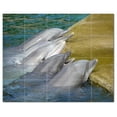 thumbnail image 1 of Dolphin Ceramic Tile Mural Kitchen Backsplash Bathroom Shower, 402821-L54, 1 of 5