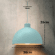 thumbnail image 2 of Lampara de techo colgante decorativo Macaron retro 36 cm de diámetro ilios innova Azul, 2 of 9