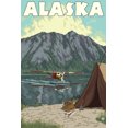 thumbnail image 3 of Alaska, Bush Plane and Fishing (100% Cotton Tea Towel, Decorative Hand Towel, Kitchen and Home), 3 of 3