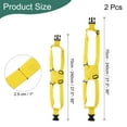 thumbnail image 2 of Uxcell 2 Pcs Luggage Straps Bungees Adjustable Luggage Strap Buckle Carry Bag Elastic Suitcase Strap Belt Airport Travel Accessories for Travel Baggage Handbag Add Bag, Yellow, 2 of 6