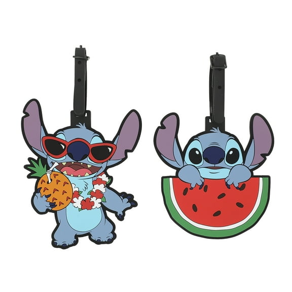 Disney Stitch Tropical Snacks & Sips 2-Pack Luggage Tag Set