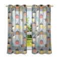thumbnail image 6 of Yayeee Window Curtains Light Filtering 63"x52" Grommet Panel Pair Home Living Room Decor, Cute Acorns Pattern, 6 of 7
