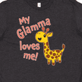 thumbnail image 4 of Inktastic My Glamma Loves Me- Cute Giraffe Youth T-Shirt, 4 of 5
