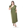 thumbnail image 4 of Vestido largo manga volantes Roman Fashion /Tallas Extras, 9940-SO (Verde militar) verde 40, 4 of 5