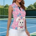 thumbnail image 5 of Uorisanigo Cute Easter Bunny Women's Golf Sleeveless Shirt Comfortable Stylish Moisture Wicking Casual Tennis Activewear for Workout Sports Size XS, 5 of 7