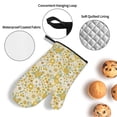thumbnail image 3 of Daiia Cute Sunflower Pattern Oven Mitts and Pot Holders 4 pcs Set,High Heat Resistant 500 Degree Extra Thicken Long Kitchen Cotton Oven Glove, 3 of 6