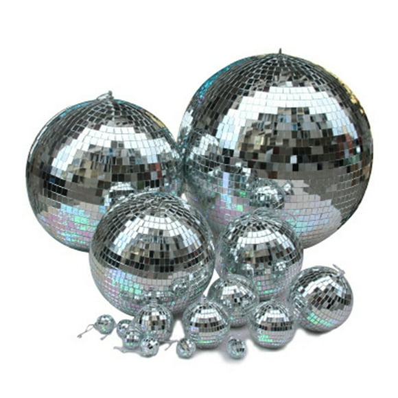 Juego de bolas de discoteca con espejo, mini decoración para fiestas disco, mini decoración para fiestas disco, bola de espejo colgante hecha a mano con cuidado