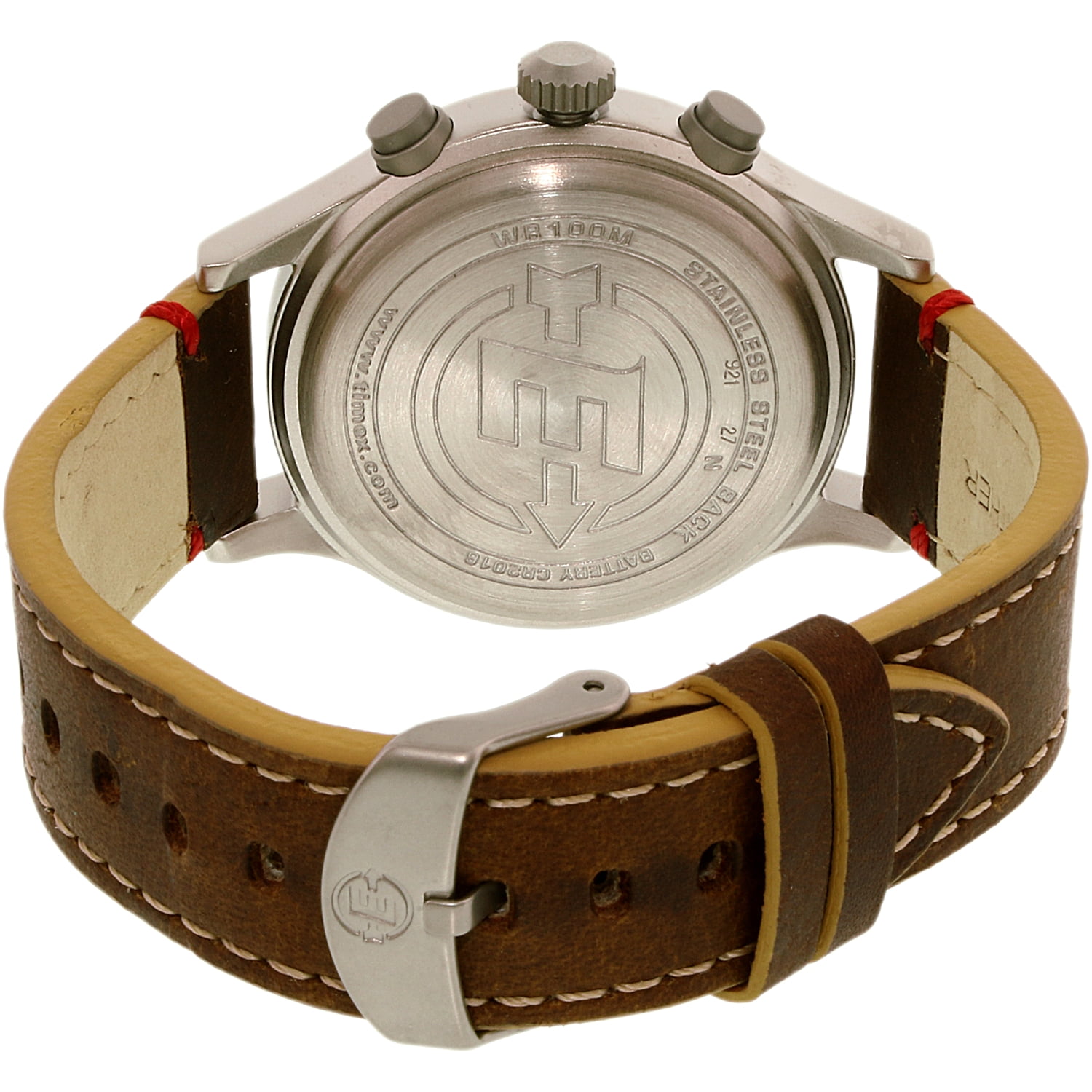 Timex Men s Expedition TW4B04300 Beige Leather Analog Quartz Dress Watch Walmart