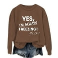 thumbnail image 5 of Women's Plus Size Loose Graphic Sweatshirts with Crewneck Long Sleeve and Printed Fashion Top, 5 of 6