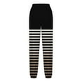 thumbnail image 4 of UTSJKR Women's Striped Gradient Sweatpants Loose Fit Drawstring Elastic Waist Jogger Pants Comfortable Sport Active Workout Jogger Pants with Pockets Black XXL, 4 of 5