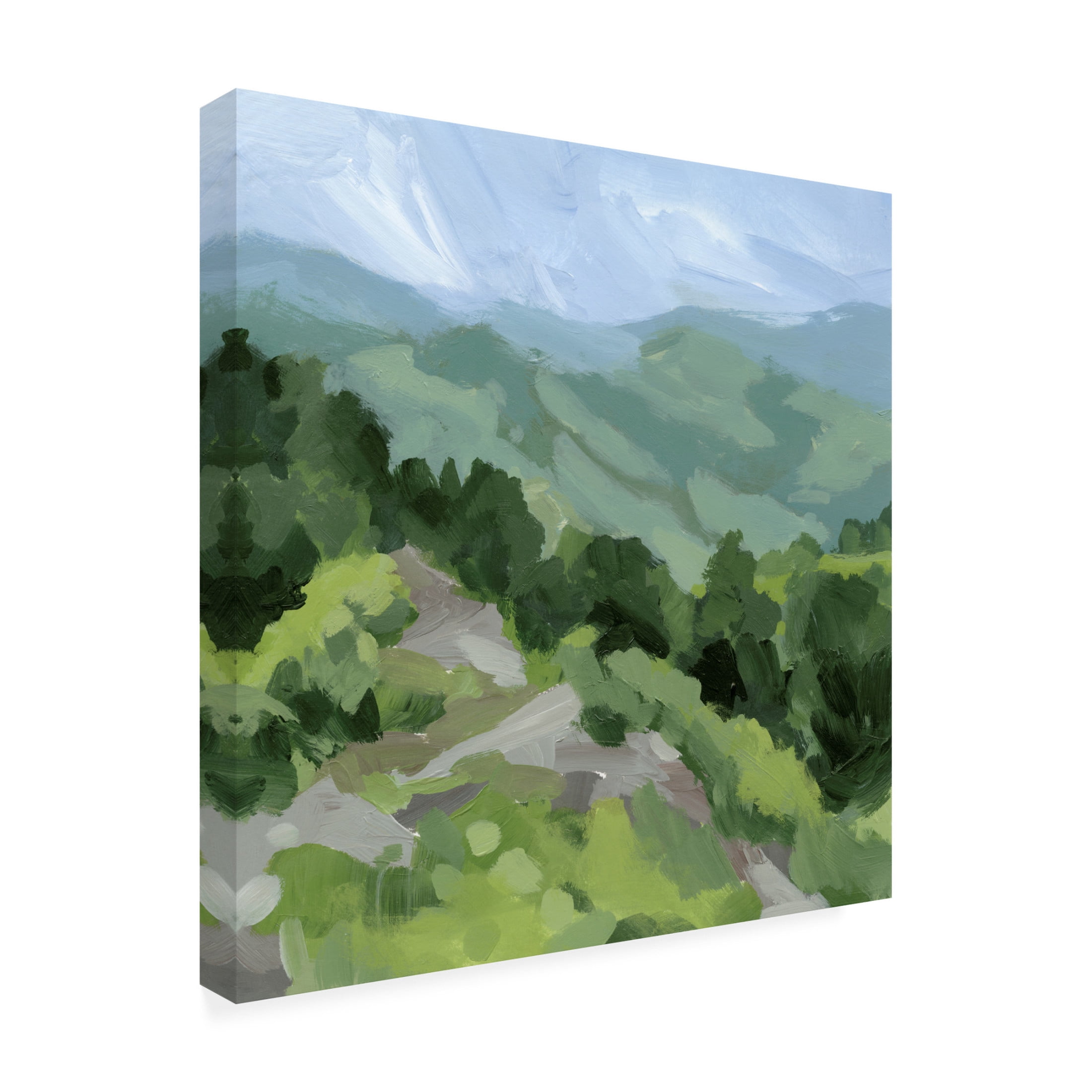 Trademark Fine Art Victoria Barnes  Tree-lined Path II Canvas Wall Art