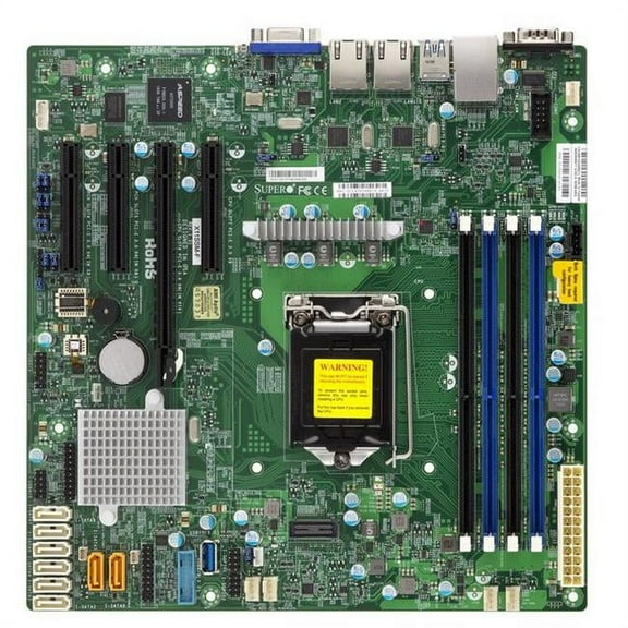 Supermicro X11SSM-F 64GB 1.2V 8x SATA3 Ports Micro-ATX Single Socket Motherboard